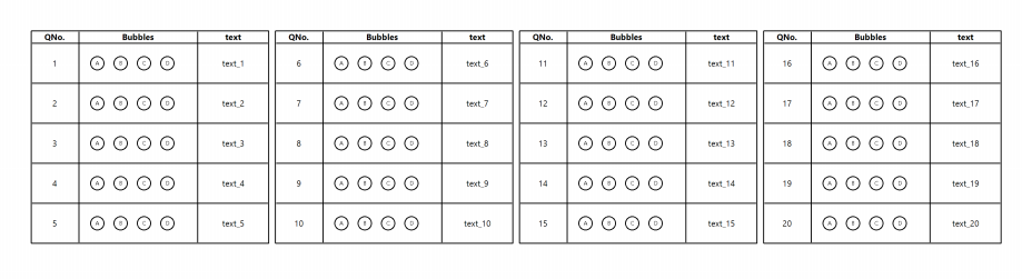 custom answer sheet
