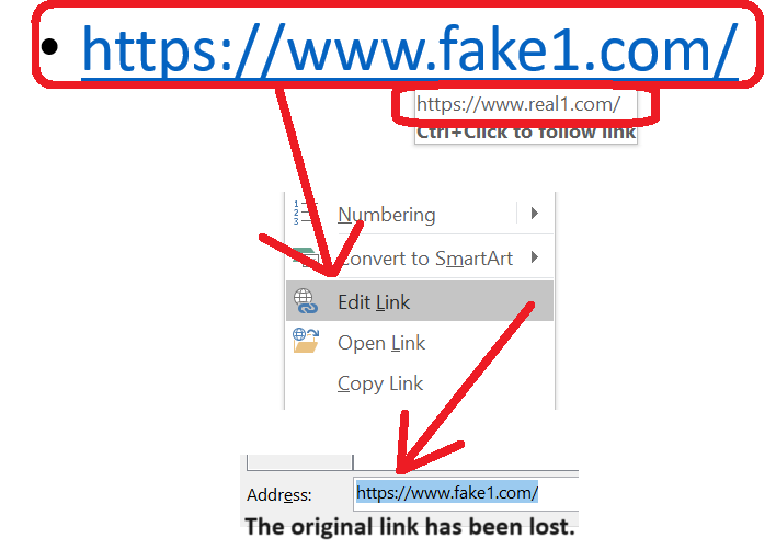 How the original link is lost: